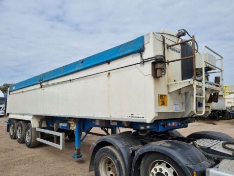 2014 Fruehauf Alloy Body Triaxle Tipping Trailer