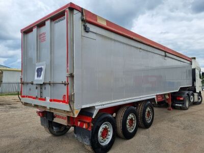 2012 Fruehauf 65yrd Alloy Body Triaxle Tipping Trailer - 6