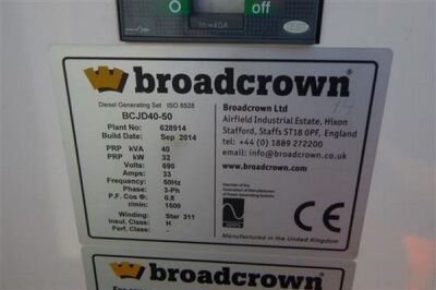 2014 Broadcrown BCJD40-50 Generator - 10