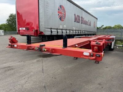 2002 Nooteboom FT4303V Triaxle Sliding Bogie Skeletal Trailer - 2