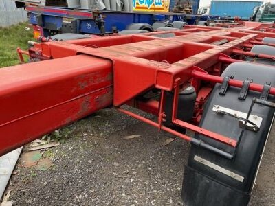 2002 Nooteboom FT4303V Triaxle Sliding Bogie Skeletal Trailer - 13