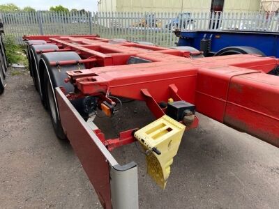 2002 Nooteboom FT4303V Triaxle Sliding Bogie Skeletal Trailer - 15