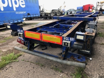 2010 SDC Triaxle Sliding Skeletal Trailer - 2