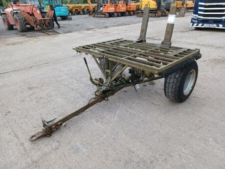 Ex Military Single Axle Drawbar Hydraulic Platform Trailer