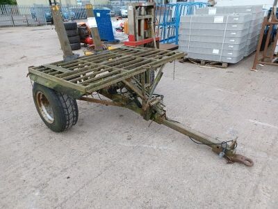 Ex Military Single Axle Drawbar Hydraulic Platform Trailer - 2