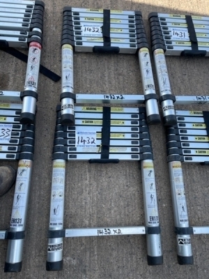 2 x Extending Aluminium Ladders 