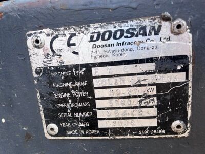 2006 Doosan Solar 55VI Plus Mini Digger - 16