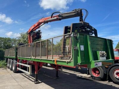 2002 Fruehauf Triaxle Brick Crane Trailer