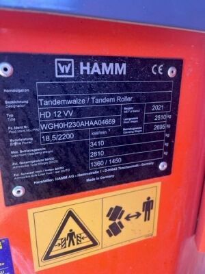 2021 Hamm HD12VV Roller - 7