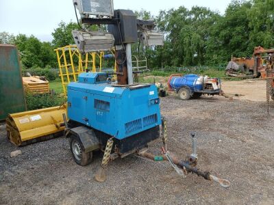 Towerlight VT1 Single Axle Drawbar Lighting Tower / Generator