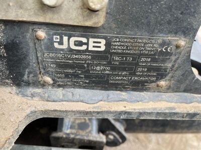 2018 JCB 16C-1 Mini Digger - 19