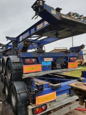 2004 Dennison Triaxle Sliding Skeletal Trailer - 3