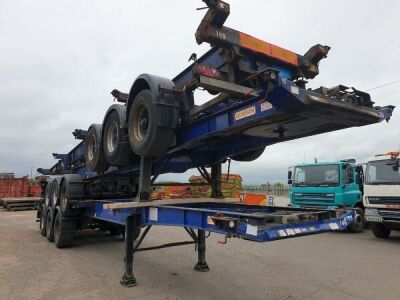 2004 Dennison Triaxle Sliding Skeletal Trailer - 2