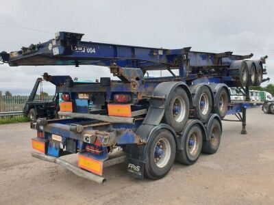 2004 Dennison Triaxle Sliding Skeletal Trailer - 4