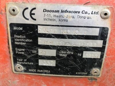 2007 Doosan Solar 140LCV Excavator - 22