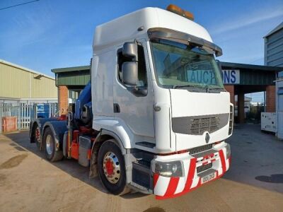 2011 Renault Premium 460 DXI Tag Axle 6x2 Crane Tractor Unit