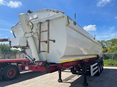 2014 Kelberg Triaxle Alloy Body Bath Tub Aggregate Tipping Trailer - 2