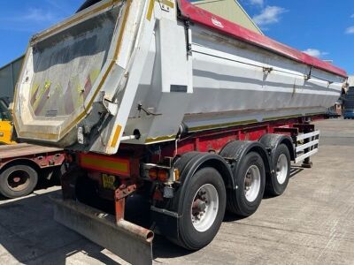 2014 Kelberg Triaxle Alloy Body Bath Tub Aggregate Tipping Trailer - 5