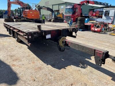 2005 Chieftain Triaxle Drawbar Flat Trailer