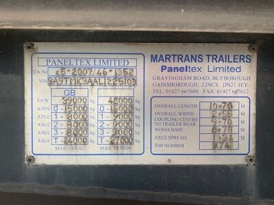 2020 Paneltex-Martrans Ejector Trailer - 9