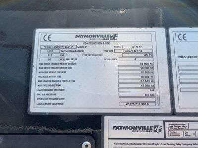 1997 Faymonville STN4AX 4 Axle Extendable Low Loader - 21