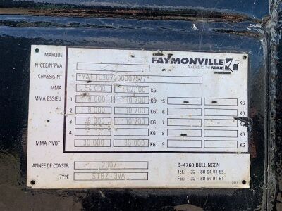 2007 Faymonville STBZ-3VA Triaxle Wafer Deck Low Loader - 24