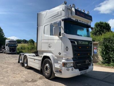 2017 Scania R580 V8 6x2 Twin Wheel Rear Lift Tractor Unit