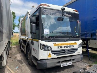 2015 Dennis Elite 6 6x2 Rear Steer Refuse Vehicle