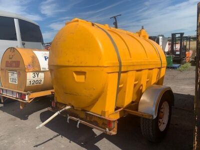 2,500ltr Water Bowser on Single Axle Drawbar Trailer - 3