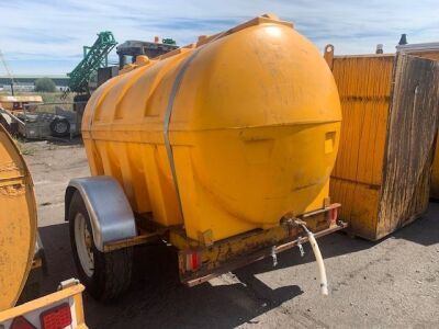 2,500ltr Water Bowser on Single Axle Drawbar Trailer - 4