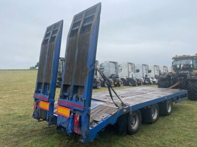 2002 Andover Triaxle Drawbar Beavertail Flat Trailer