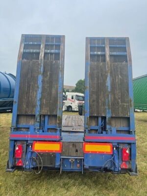 2002 Andover Triaxle Drawbar Beavertail Flat Trailer - 7