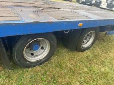 2002 Andover Triaxle Drawbar Beavertail Flat Trailer - 11