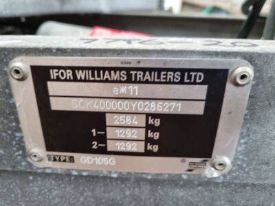 Ifor Williams Tandem Axle GD105G Drawbar Plant Trailer - 3