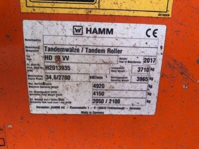 2017 Hamm HD13 VV Vibro Roller - 8