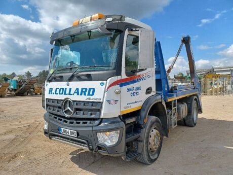 2014 Mercedes Arocs 1824 4x2 Telescopic Skip Loader