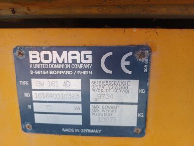 1998 Bomag BW161AD Dual Drive Vibro Roller - 7