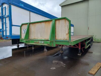 1989 Crane Fruehauf Triaxle PSK Flat Trailer - 6