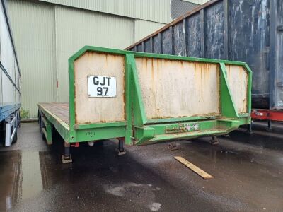 1989 Crane Fruehauf Triaxle PSK Flat Trailer - 7