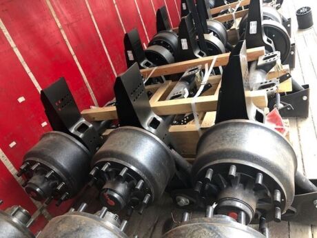 Trailer Set of 3 Unused SAF Drum Brake Axles