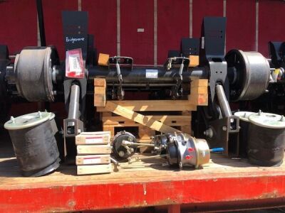 Trailer Set of 3 Unused SAF Drum Brake Axles - 13