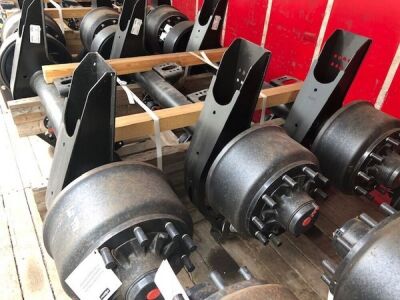 Trailer Set of 3 Unused SAF Drum Brake Axles - 2