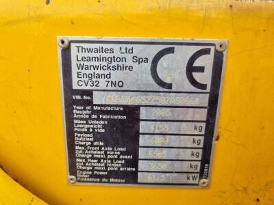 2005 Thwaites 6 Tonne Dumper  - 9