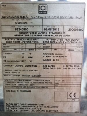 2012 Containerised ICI Caldaire Sixen 800 Boiler - 43