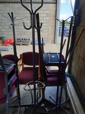 Qty of Chairs & Coat Stands