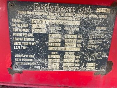 2012 Rothdean Triaxle Scrap Spec Tipping Trailer - 4