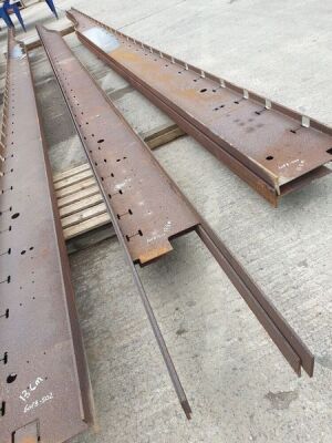 2 x 13.6m Steel Trailer Chassis Rails - 2