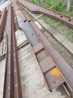 2 x 12m Steel Trailer Chassis Rails - 2