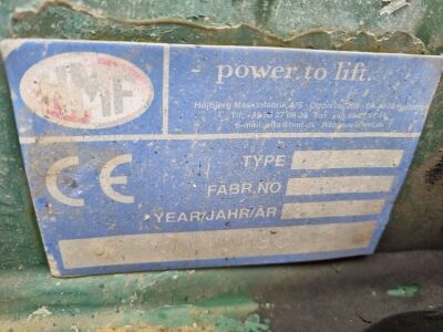 2011 HMF 1244-Z1 Crane,S/n: 1010303, MTE Steel Body & Grab - 10
