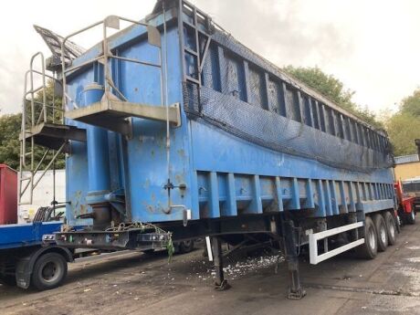 2008 Montracon Triaxle 70 yrd Steel Body Scrap Spec Tipping Trailer